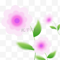春天图片_白色清新花朵弥散风格平面海报PNG