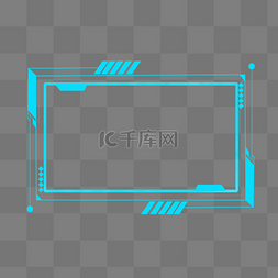 互联网科技边框图片_蓝色线条科技边框弹窗