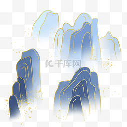 古风房地产图片_鎏金金线古风山水