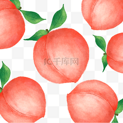 桃子平铺素材图片_夸张超大水果平铺底纹