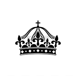 复古皇家图片_皇冠孤立的国王或王后的象征。