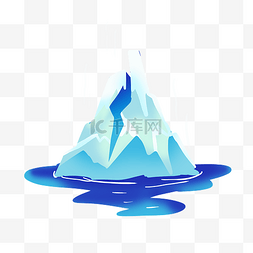 冰山冰川图片_三角形冰川融化