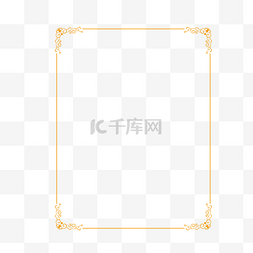 线条水纹水元素图片_韩式金色水纹边框