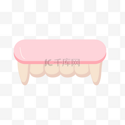 糖牙套粉色白色图片绘画创意图案