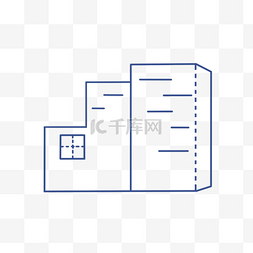 商业的地产图片_蓝色轮廓的建筑标志