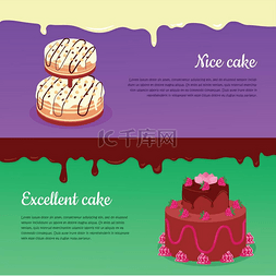 俯拍蛋糕图片_优秀的蛋糕和漂亮的蛋糕横幅。