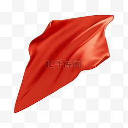 红飘带图片_3DC4D立体红色丝绸