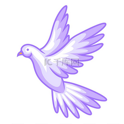 自由天堂图片_飞翔的鸽子的插图。
