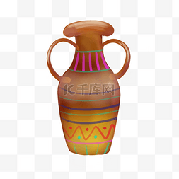 花瓶埃及风格棕色