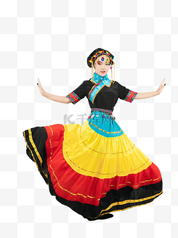 彝族舞民族舞蹈人物