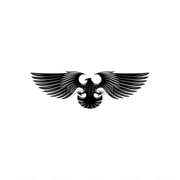 长着宽大翅膀的飞鹰是纹章的象征
