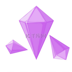 钻石玻璃背景图片_矢量图的白色背景上的粉红色水晶