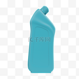 3D立体蓝色机油瓶子