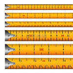卷尺测量英寸卷尺厘米公制精密工具轮盘长度标记矢量隔离卷尺集卷尺测量英寸卷尺厘米公制精密工具轮盘长度