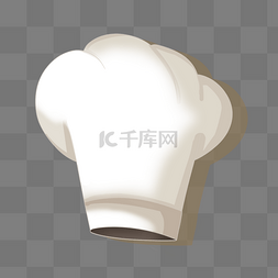 白色高筒卡通厨师帽子