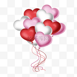 粉红色气球气球图片_爱心气球漂浮装饰