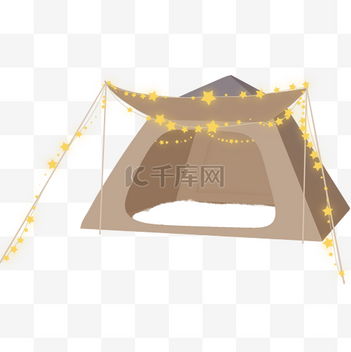 夜间的天幕帐篷_PSD_素材_图片-千库网