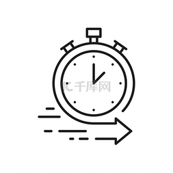 紧急出口灯牌图片_快餐配送计时器的时钟符号是快速