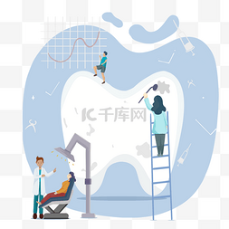 牙齿检查图标图片_牙科医生治疗牙科诊所