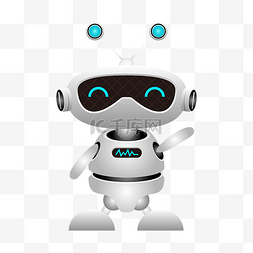 3d小机器人图片_白色智能机器人