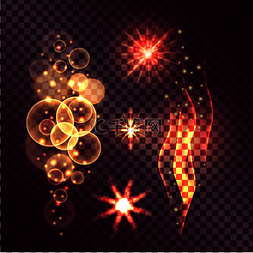 星星闪烁背景图片_褪色的星星、倍增的圆圈和燃烧的