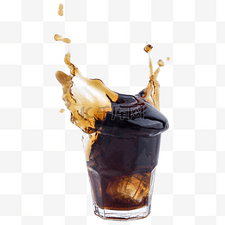 可乐瓶图片_饮料可乐棕色玻璃杯