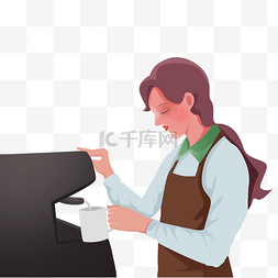 女咖啡师饮品制作咖啡coffee