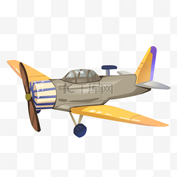 空军黄色老式战斗机