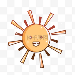 橙色可爱卡通墨镜太阳阳光