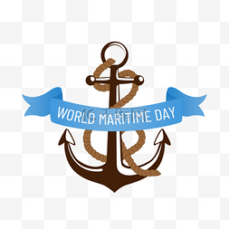 蓝色绳索图片_丝带船锚世界海事日