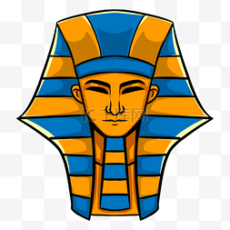 人物雕像图标图片_埃及法老卡通可爱人物
