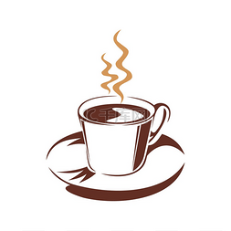 茶ps图片_咖啡或茶符号隔离热气腾腾的杯子