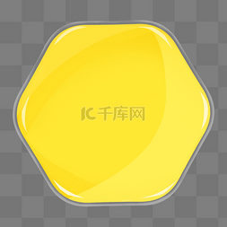 果冻质感图片_柠檬黄亮黄色游戏果冻质感边框