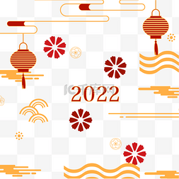 2022虎年新年剪纸底纹
