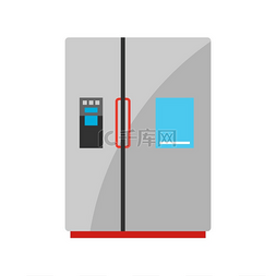 钢化膜详情页图片_冰箱的风格化插图用于广告和购物