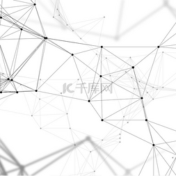 纹理几何图形图片_化学模式、连接线和点、白色分子