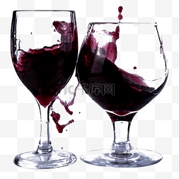 两杯玻璃杯西餐红酒美食