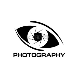 摄影矢量图图片_光圈的摄影矢量图标人眼用相机镜