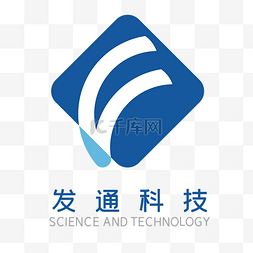 科技感原框图片_蓝色字母简约LOGO