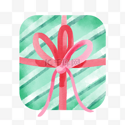 创新模板图片_礼物包装图片绿色丝带图画