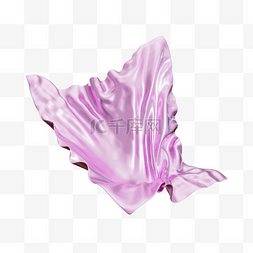紫色飘带3图片_3DC4D立体紫色绸缎布料