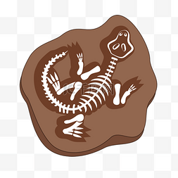 爬行动物化石剪贴画