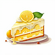 一块柠檬奶油蛋糕