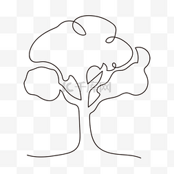 画树图片_艺术线条树木抽象线条画树
