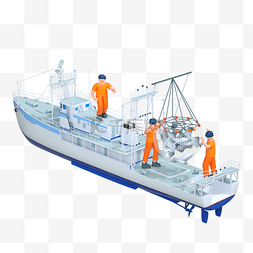 渔夫与船图片_渔猎捕鱼打鱼捕鱼捕捞船海鱼渔夫