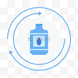 圆形图标箭头图片_饮用水水瓶图标