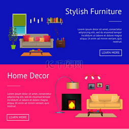 网页标题按钮图片_时尚的家具和家居装饰网页集合，
