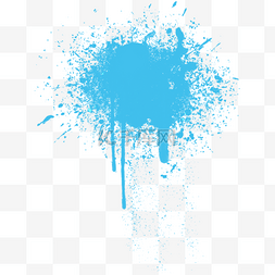 蓝色的油漆溅