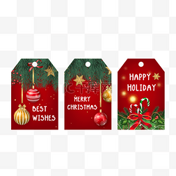 红色推广图片_圣诞节促销标签节日装饰