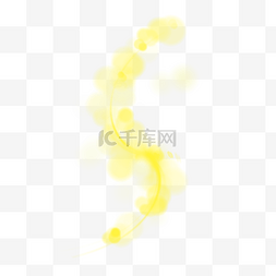 弯曲形状黄色光影抽象光效